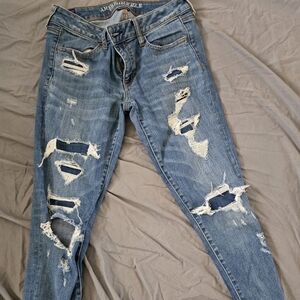 American Eagle Outfitters Distressed Blue Jeans
